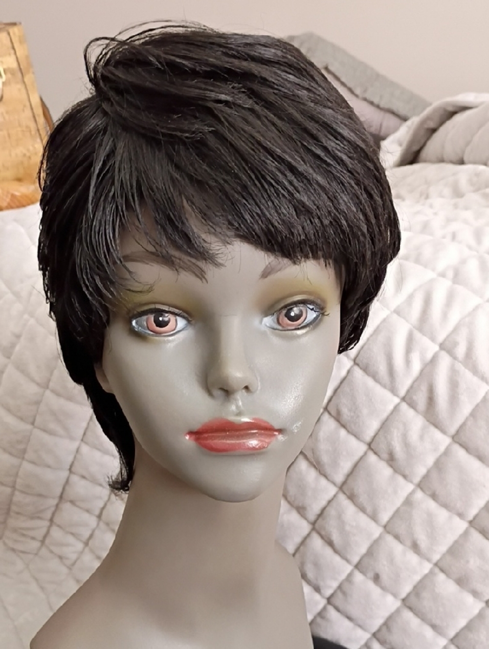 Short Feathered Pixie Wig